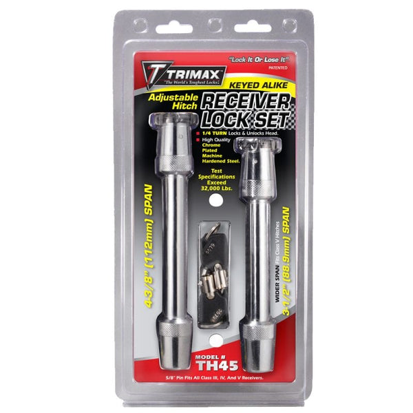Trimax Adjustable Hitch Receiver Lock Set (TH45)