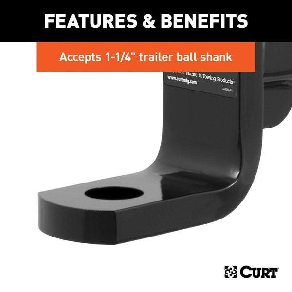 Curt Class 4 Ball mount (2" Shank, 12,000 lbs, 4" Drop, 9-3/8" Long)