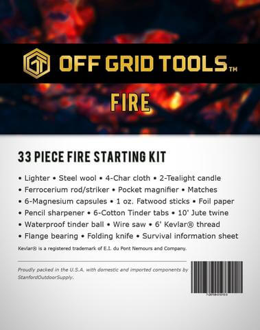 Off Grid Tools Fire Mini - Pocket Fire Starting Kit